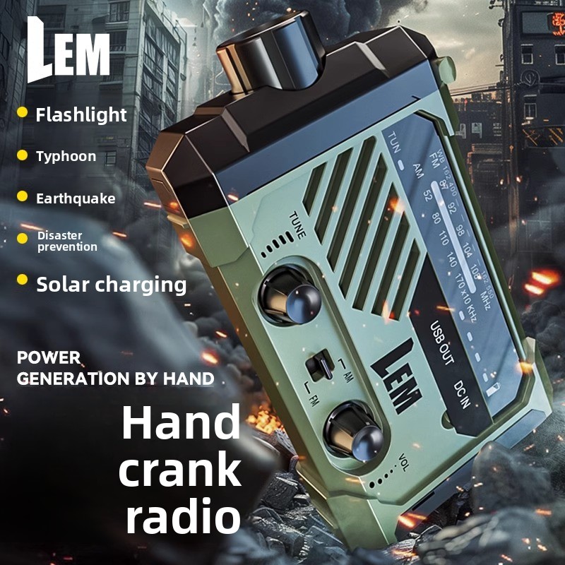 Solar Emergency Charger - Rádio de Sobrevivência - Alerta Meteorológico