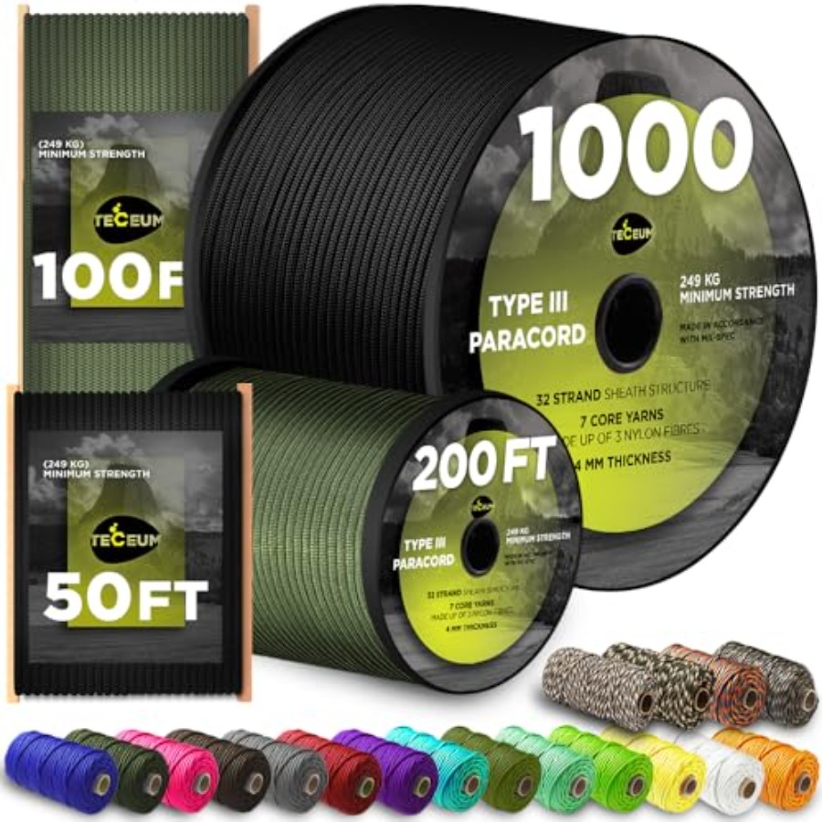 Para Cord 1000Ft - Corda Paracord 5/32