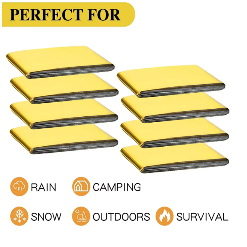 Survival Blanket Reflective - Cobertor de Resgate Portátil e Leve