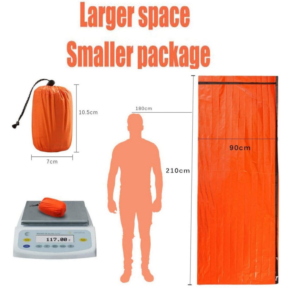 Emergency Mylar Tent - Cobertor Térmico Reutilizável à Prova d'Água