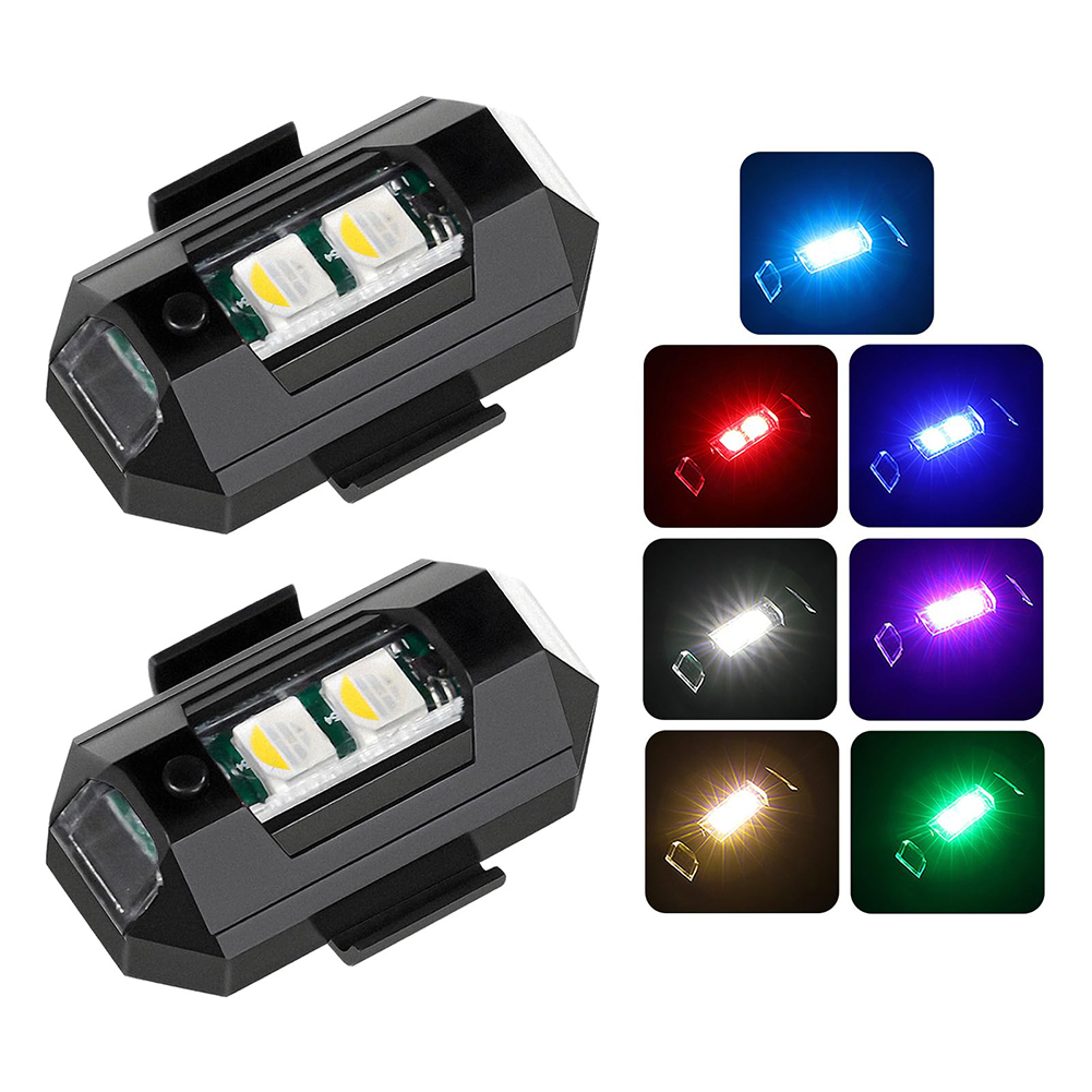 Sos Light Strobe - 2 pces mini luzes estroboscópicas led