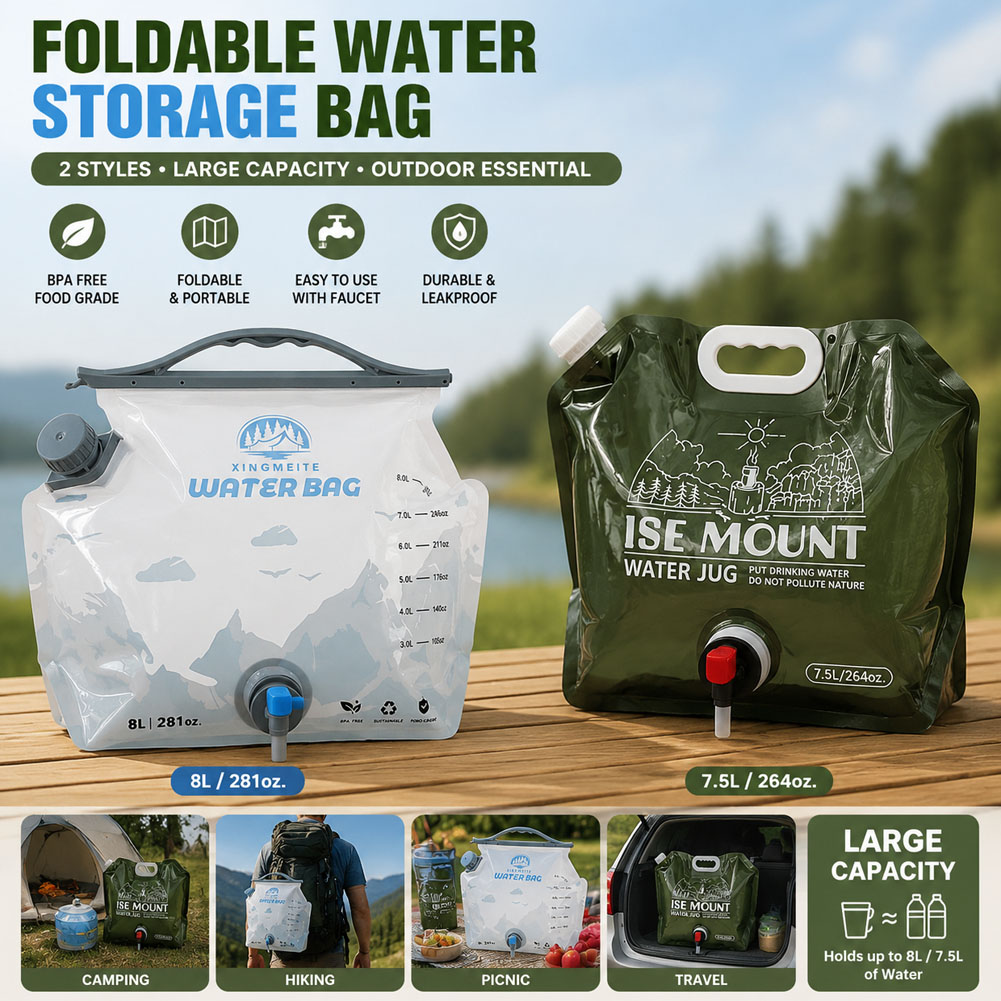 Water Bag Collapsible - Recipiente de água dobrável de grande
