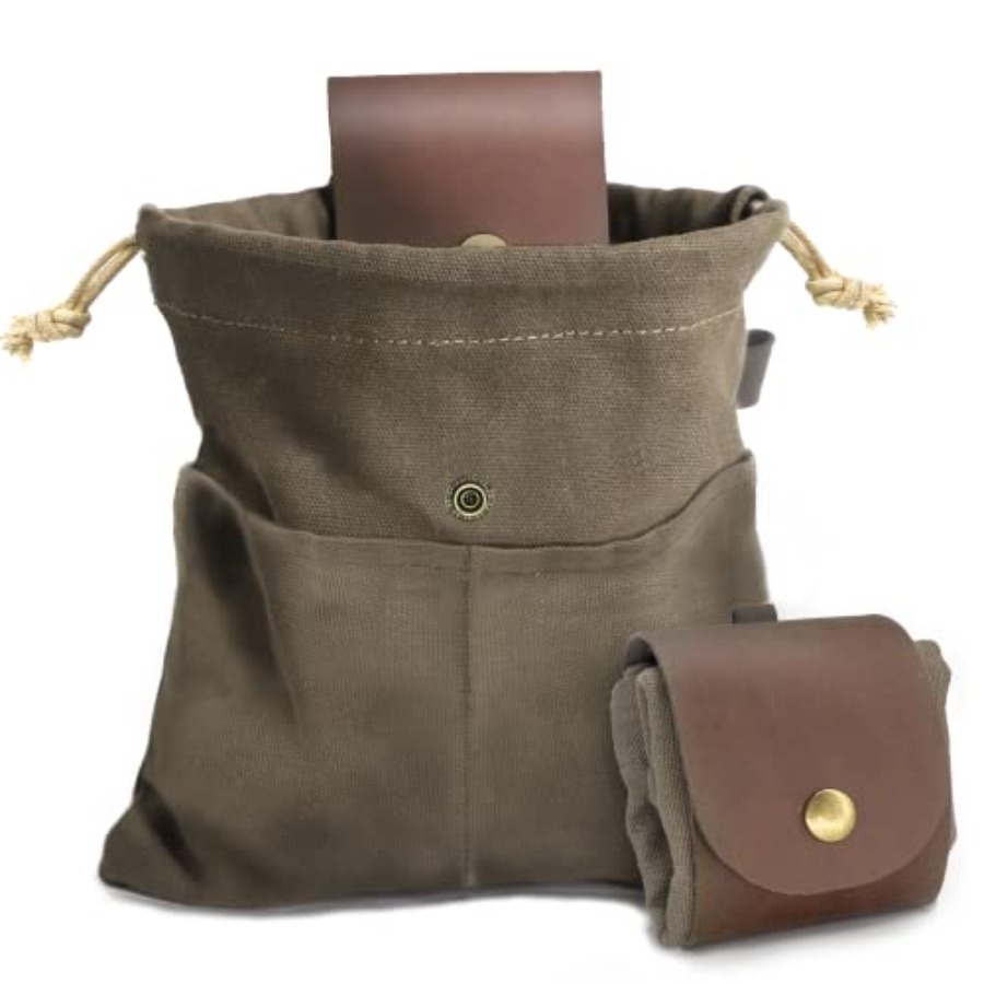 Water Bag Collapsible - Bolsa Dobrável de Couro e Lona