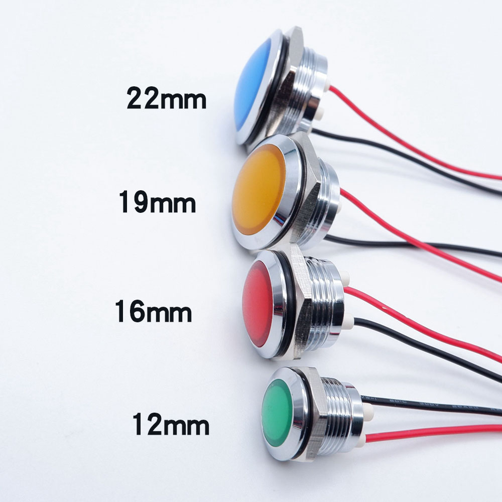 10 peças 12/16/19/22mm metal l - Signal Panel Orange avaliação e preço