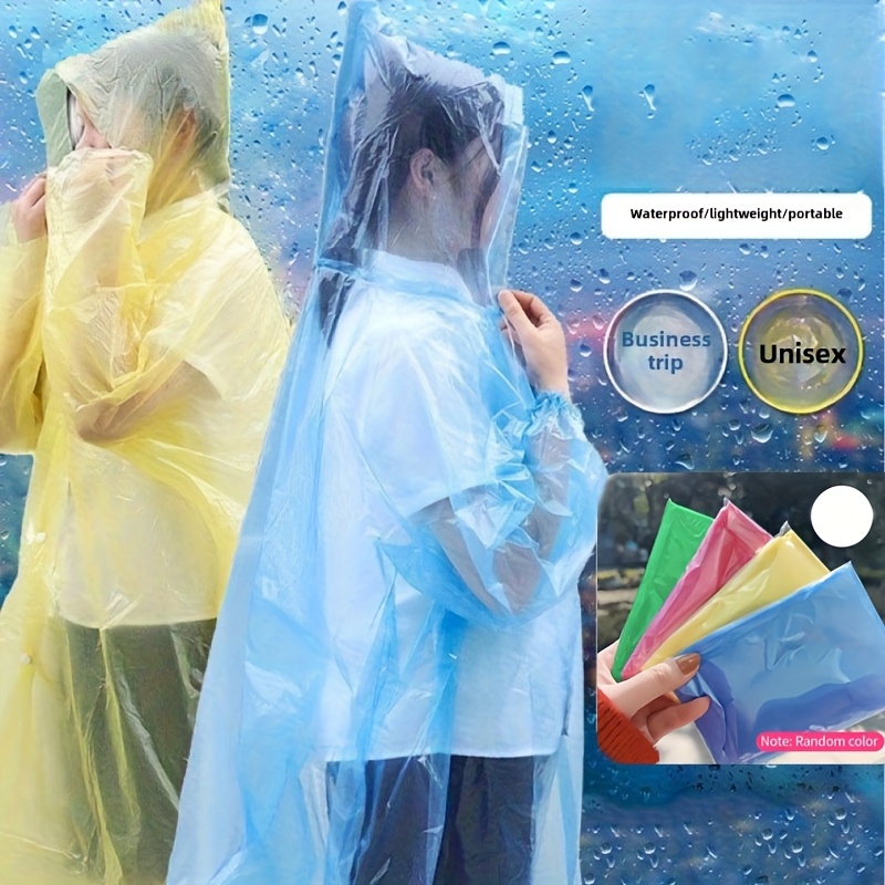Capa de chuva descartável à pr - Emergency Poncho Rain avaliação e preço