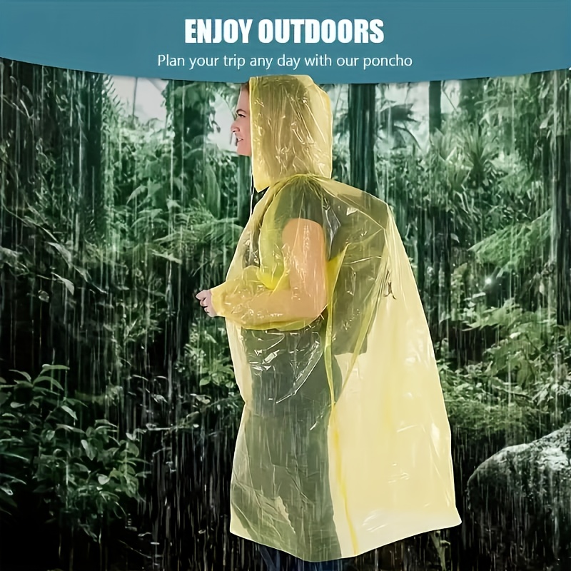 Capa de chuva descartável à pr - Emergency Poncho Rain avaliação e preço