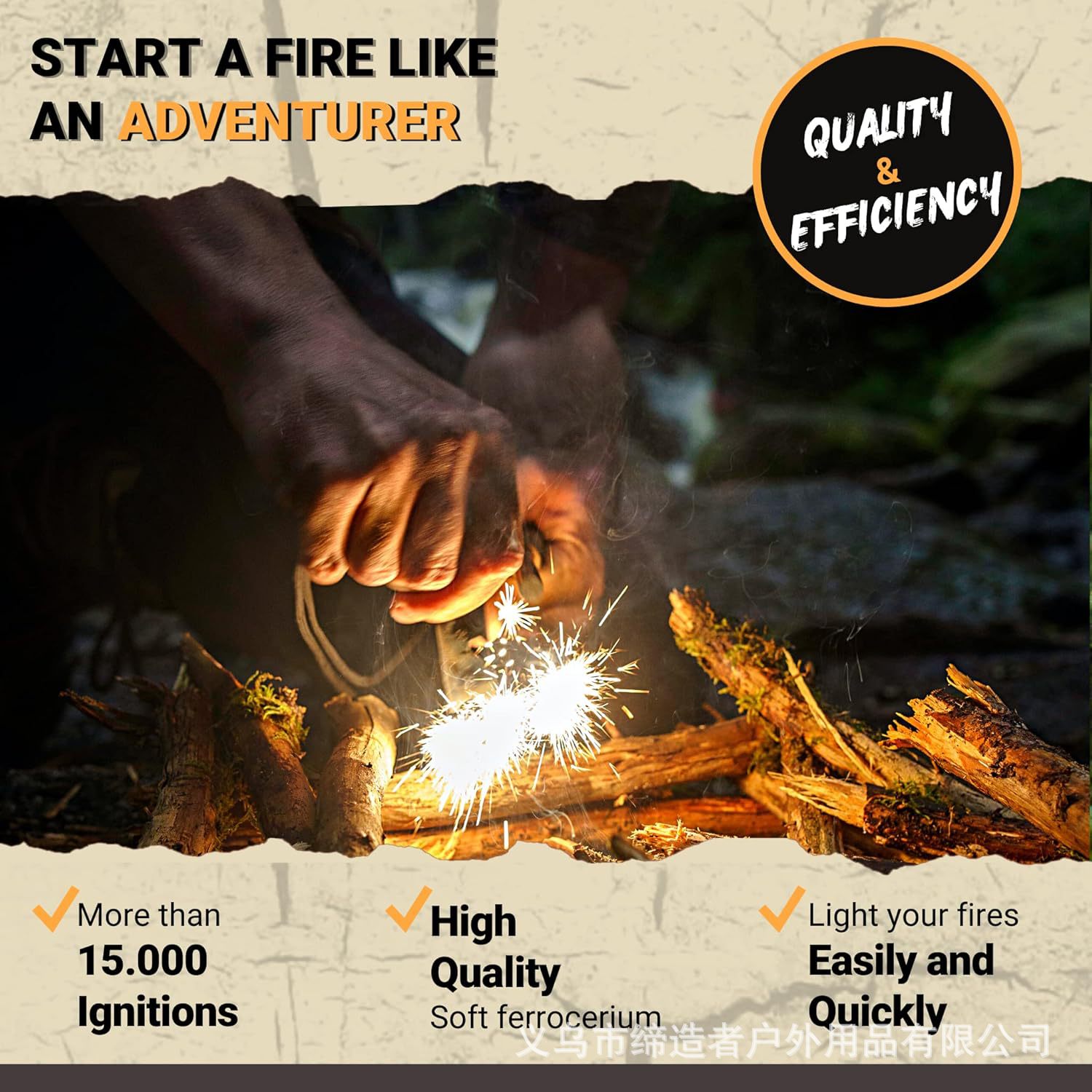 Acendedor de Fogo Portátil par - Magnesium Fire Starter avaliação e preço