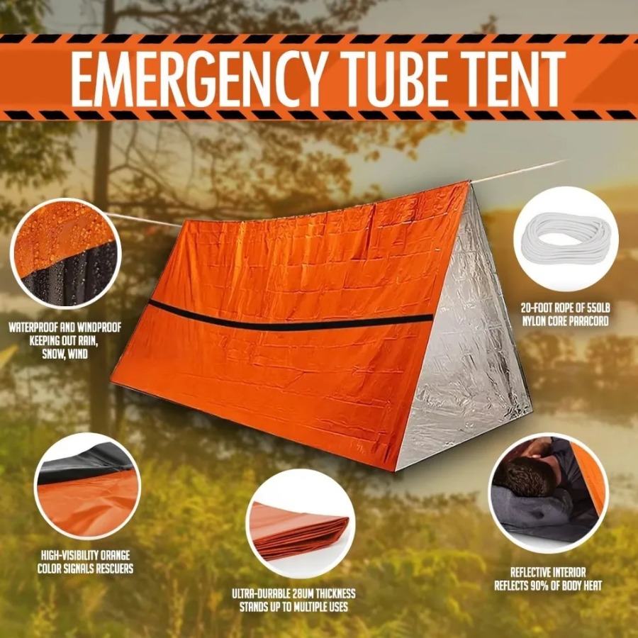 Saco de dormir de emergência a - Emergency Mylar Tent avaliação e preço