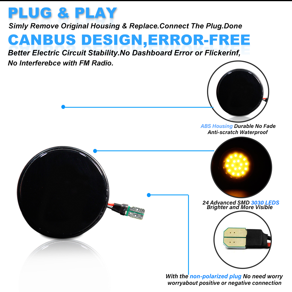 2 pçs ijdm led luzes de marcad - Signal Panel Orange avaliação e preço