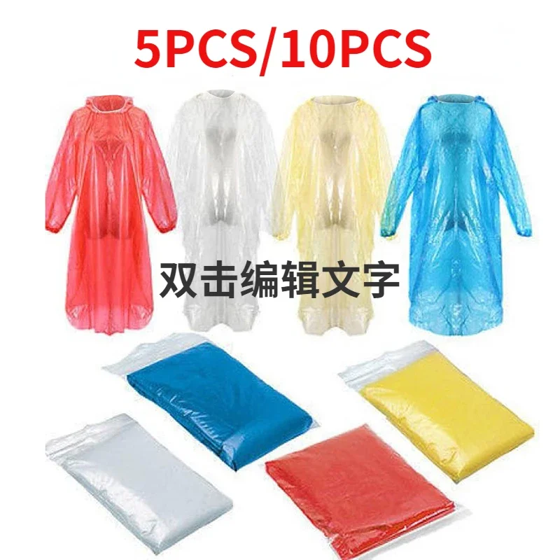 5/10pc capa de chuva descartáv - Emergency Poncho Rain avaliação e preço