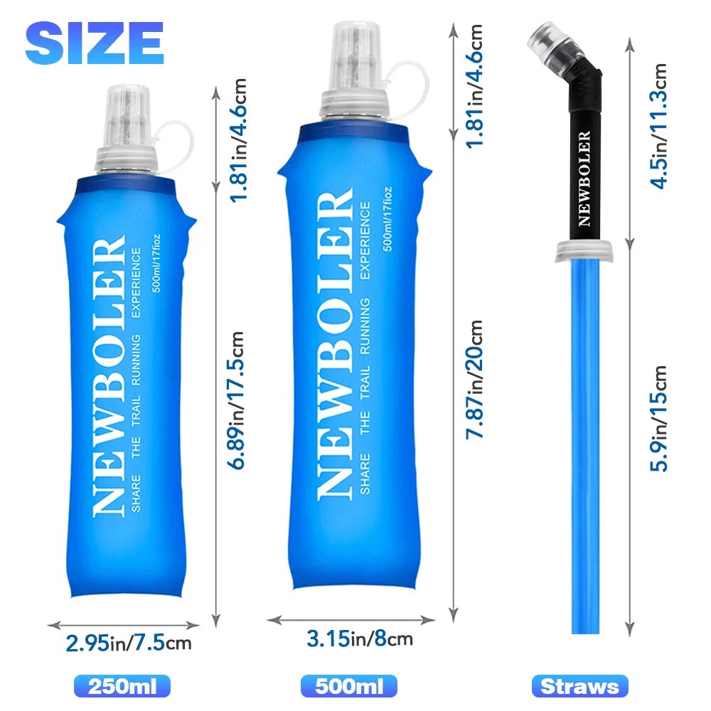 Newboler 250ml 500ml garrafa d - Water Bag Collapsible avaliação e preço