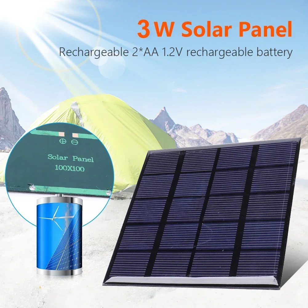 Painel solar 3w 5v placa solar - Solar Emergency Charger avaliação e preço